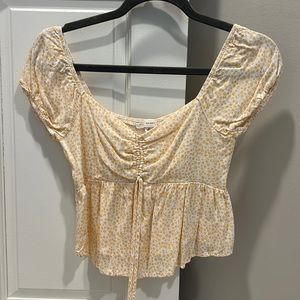 Pac sun top white with yellow flowers